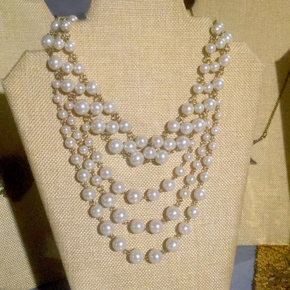 Pearls multi strand necklace NWT - Picture 3 of 16
